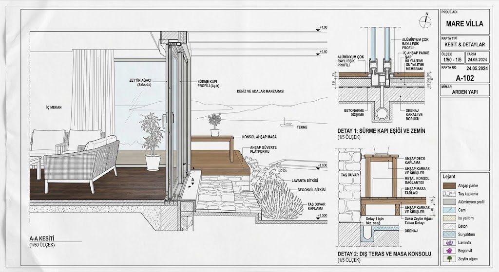 Mare Villa Mimari Çizim