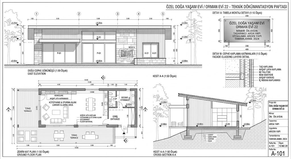 Orman Evi 22 Mimari Çizim